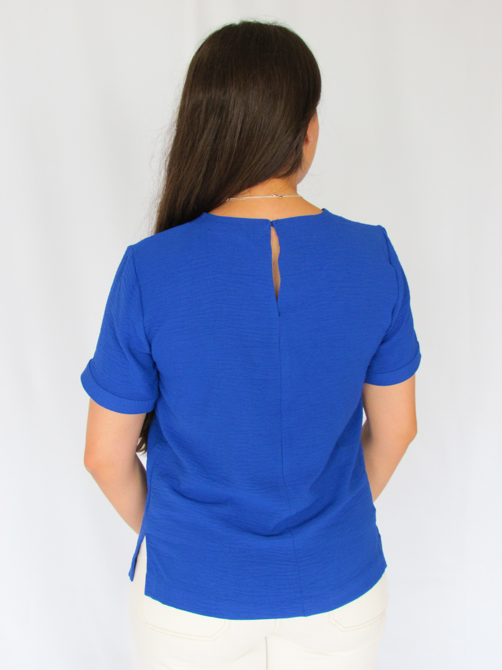 Blusa Azul Renner P - 100% polliester - manga curta