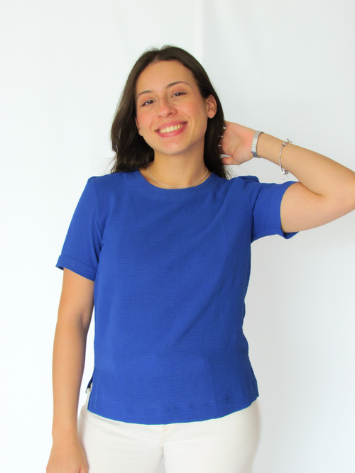 Blusa Azul Renner P - 100% polliester - manga curta