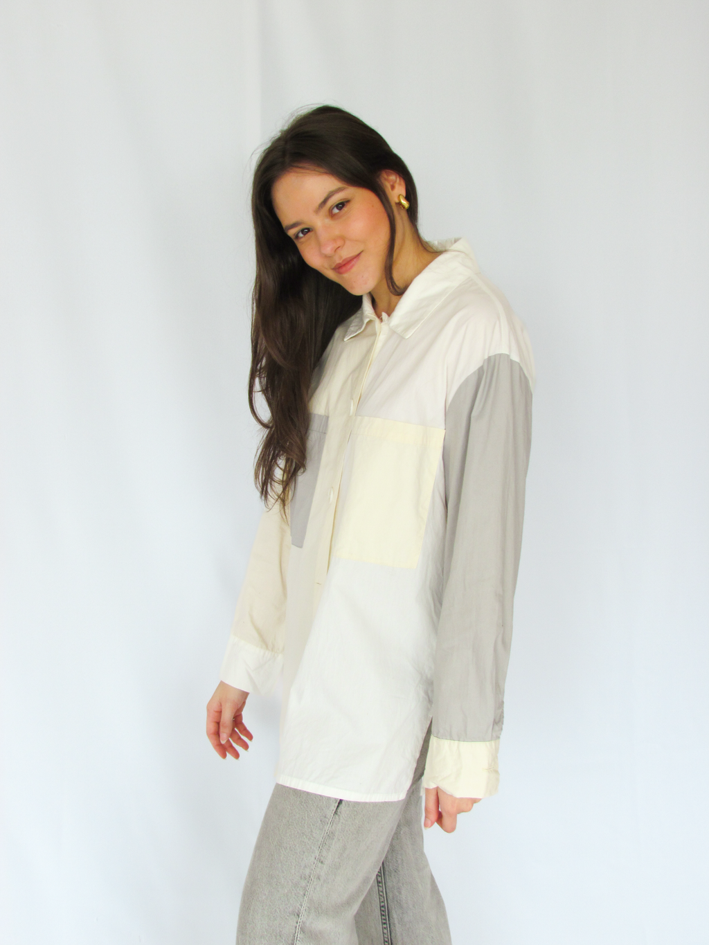 Camisa Social Colorblock C&A