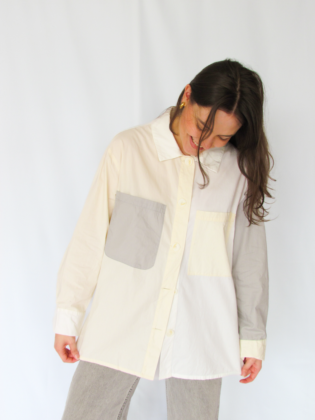 Camisa Social Colorblock C&A