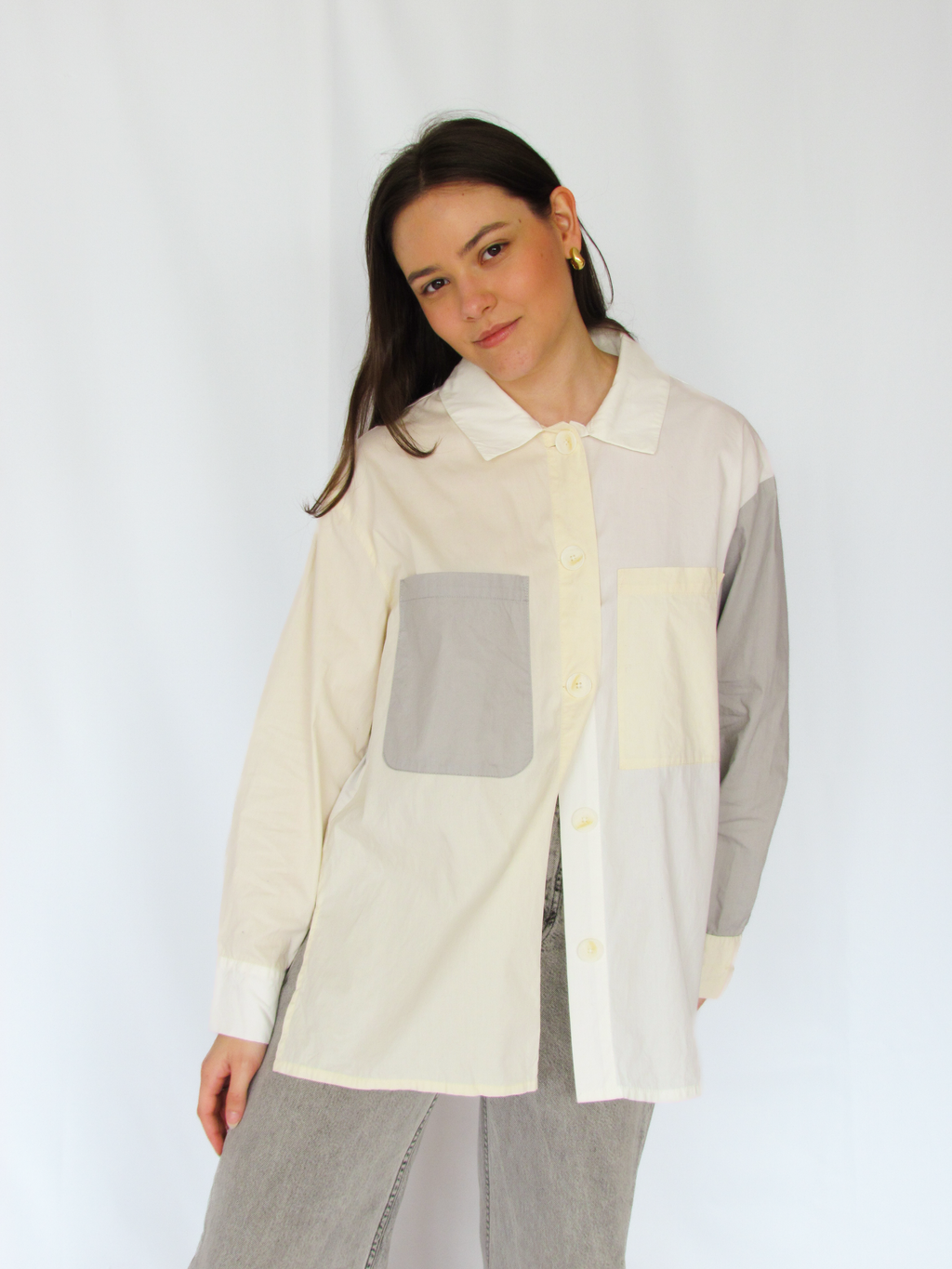 Camisa Social Colorblock C&A